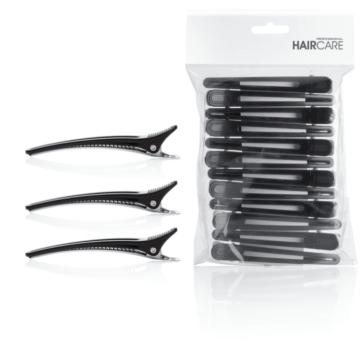 Black hairdresser pinches, batch of 12