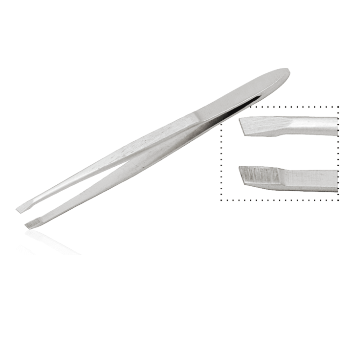 Pince à épiler biseauté inox