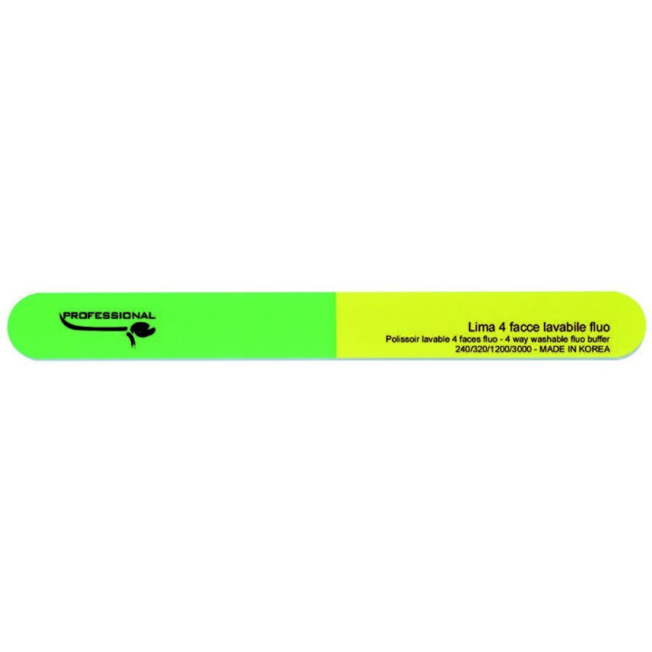 Lime polished manicure 4 faces FLUO