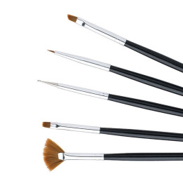Kit profesional de 5 cepillos para manicura y arte de uñas