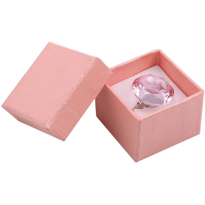 Bague Extensions de cils rose crystal