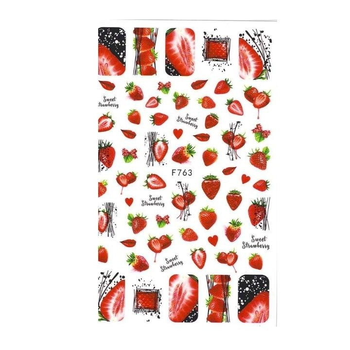Stickers F763 Fraise bouche