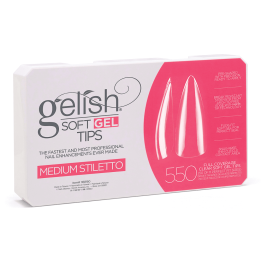 American Capsules Soft Gel Tips Gelish stiletto medio - caja de 550 cápsulas