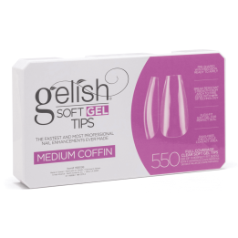 American Gel Tips Soft Gel Tips Gelish medium coffin - box of 550 nail tips