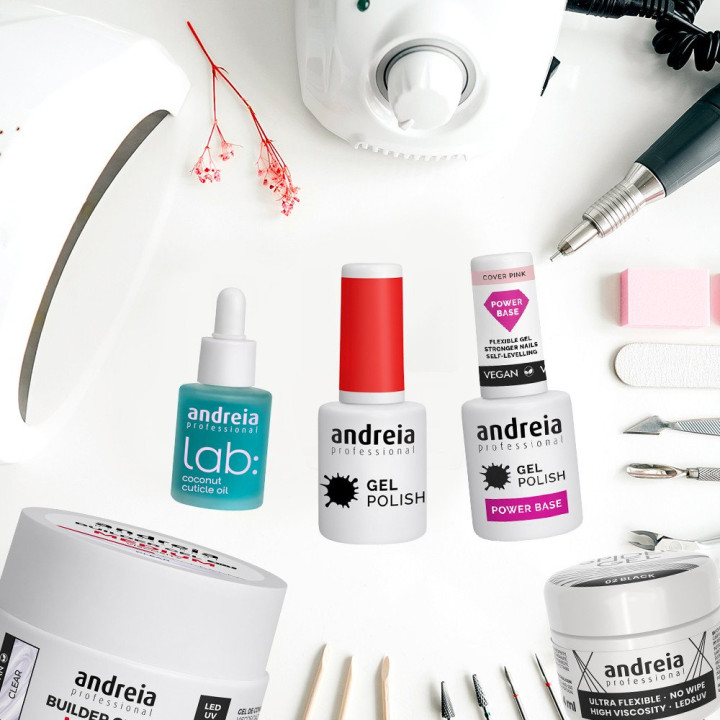 El kit Andreia para la formación en prótesis de uña.