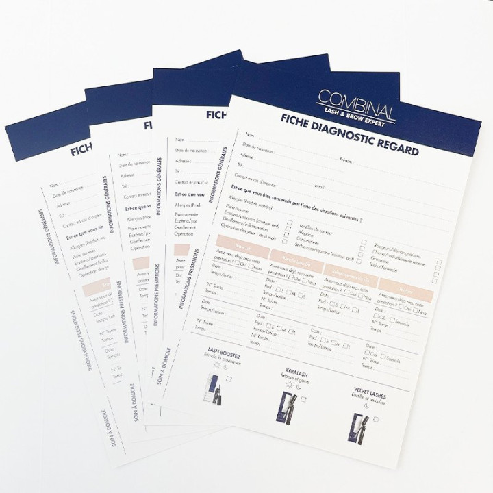 Diagnostic sheet for COMBINAL X 20 eye treatment.