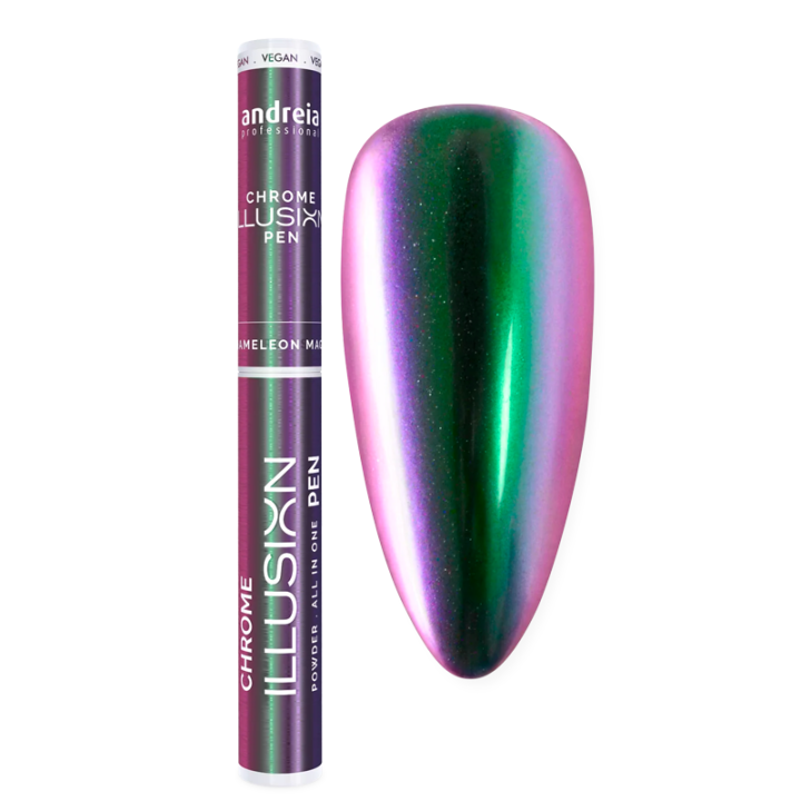 Caneta Chrome Illusion: Unhas brilhantes com efeito cromado num piscar de olhos!
