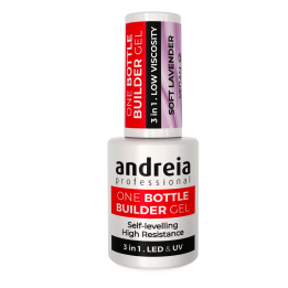 Un bote de gel constructor 3 en 1 Lavanda Suave autonivelante Andreia Profesional - Vegano