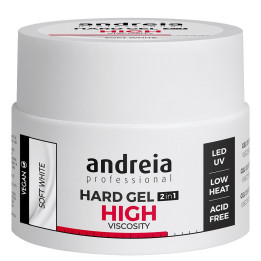 Gel blanco suave duro Andreia Pro para uñas elegantes - Lácteo blanco