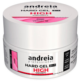 Hard Pink Gel Andreia Professional: Construcción Gel 2 en 1