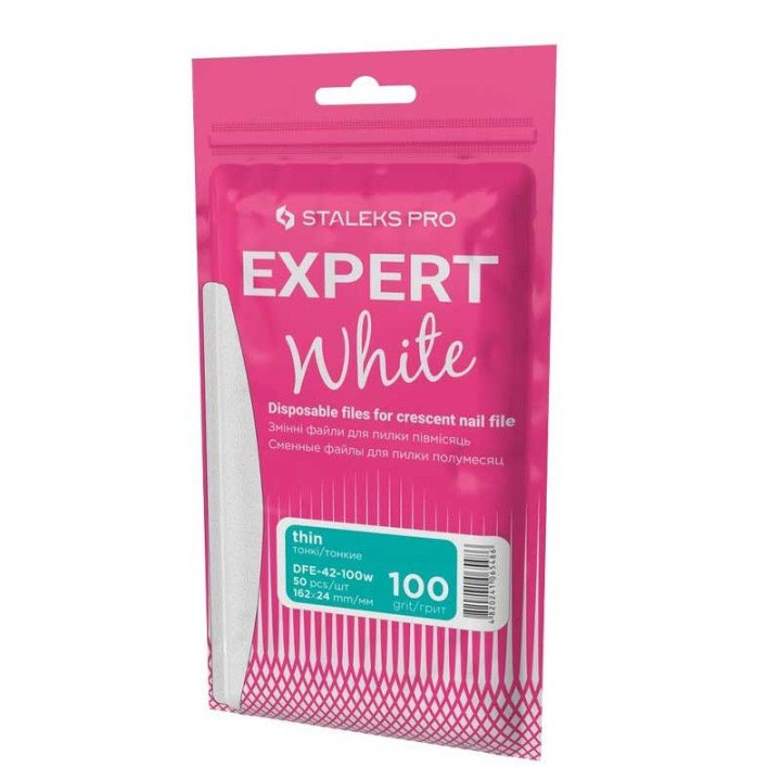 50 Recargas Brancas Staleks para Lima Trapézio: Manicure Pro | NC Beauty Pro