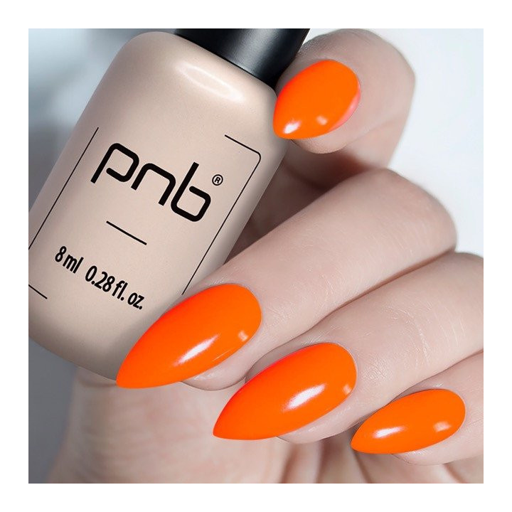 Verniz semipermanente PNB Smile - Laranja brilhante para unhas felizes!