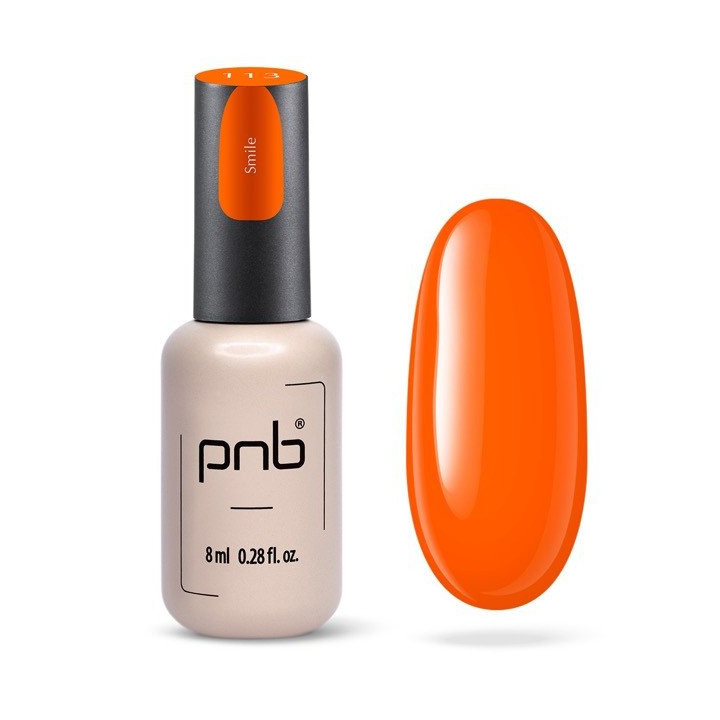Verniz semipermanente PNB Smile - Laranja brilhante para unhas felizes!