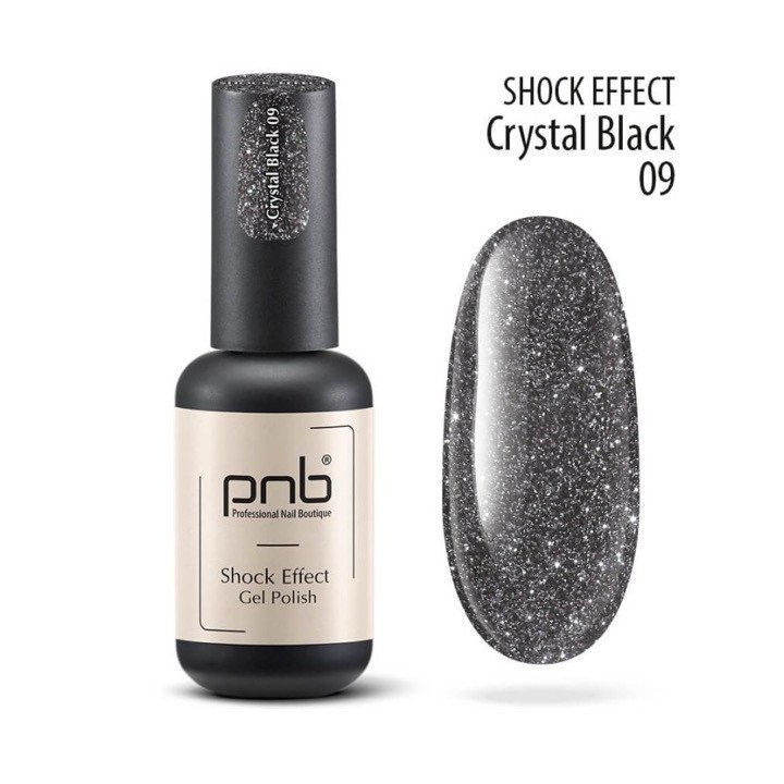 Verniz Gel PNB Shock Effect Crystal Black | NC Beauty Pro