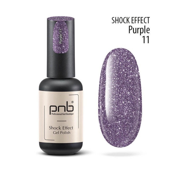 Gel nail polish PNB SHOCK EFFECT Purple 011 8ml