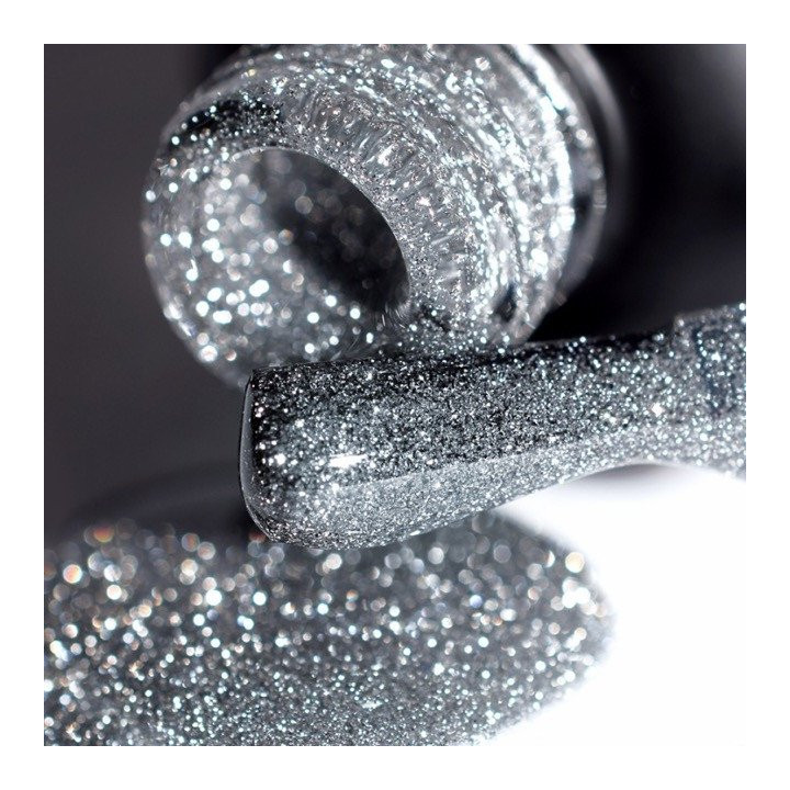 Gel nail polish PNB SHOCK EFFECT Silver 001 8ml