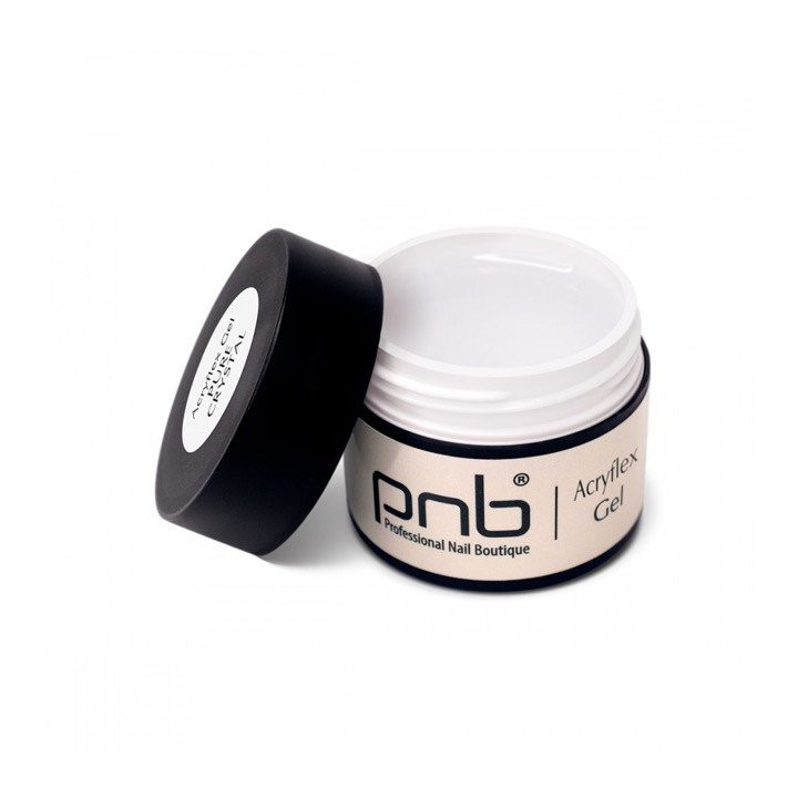 Acriflex PNB gel, Cristal puro - Base transparente para uñas sublimes.