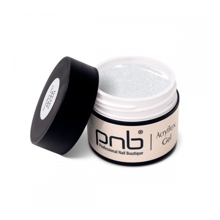 Acriflex PNB gel, Silver Glam - Plata brillo para uñas sofisticadas