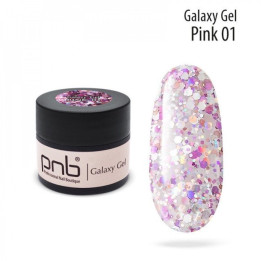 Galaxy Gel PNB 01 Pink - ¡Para unas uñas brillantes y glamurosas!