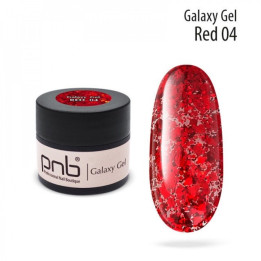 Galaxy Gel PNB 04 Rot – Schillernde Nägel voller Schönheit und Glamour