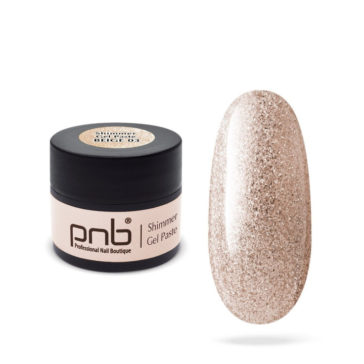 Melhore as suas unhas com o nosso Gel Paste Shimmer 03 Beige PNB