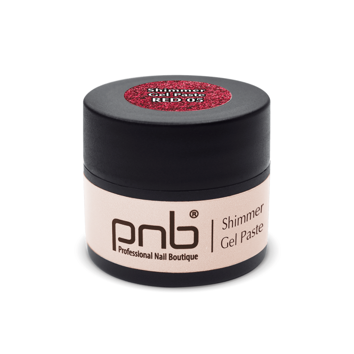 UV LED Shimmer Gel Paste 05 Red 5 ml