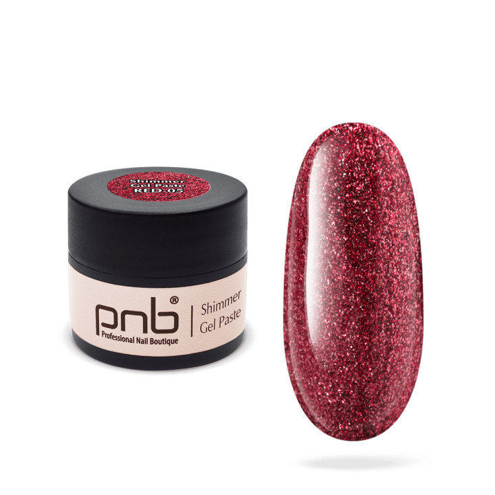 UV LED Shimmer Gel Paste 05 Red 5 ml