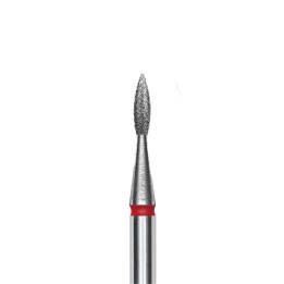 Perforación de uñas de llama de diamante puntiagudo Staleks Pro Red 0.8mm - 8mm