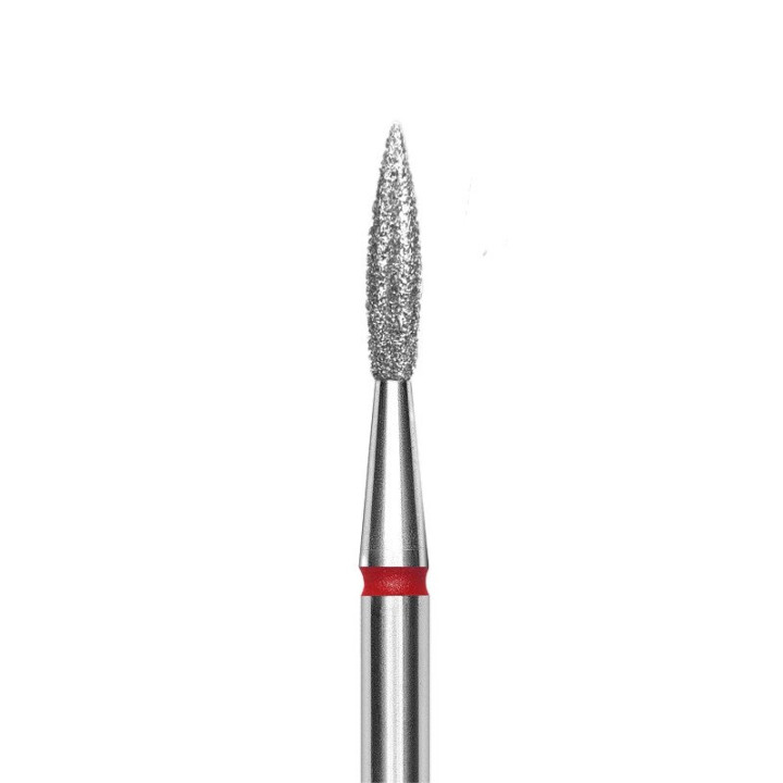 Embout Diamant Pointu Flamme Staleks Pro Rouge 0,23mm - 8mm
