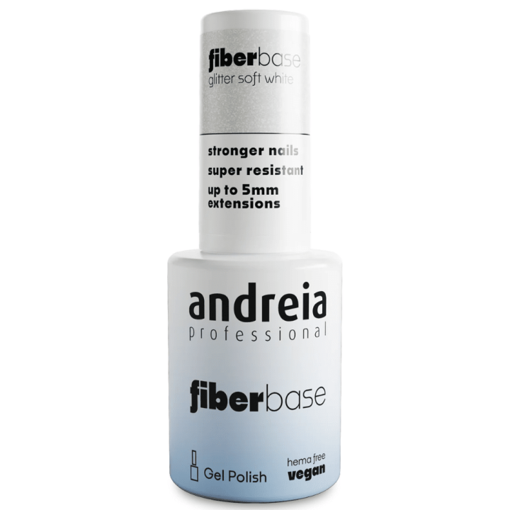 Fiber Base 06 Glitter Soft White - Scinting nails