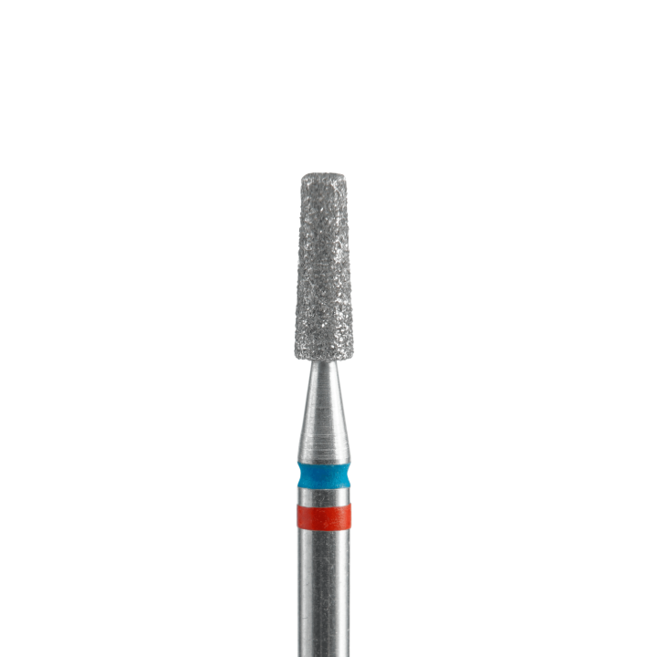 Embout diamant conique tête plate Staleks Pro DUO rouge-bleu 0,25mm - 8mm