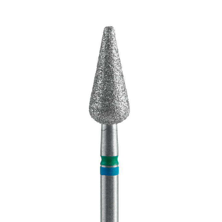 Embout diamant conique Staleks Pro DUO bleu-vert 0,50mm - 12mm