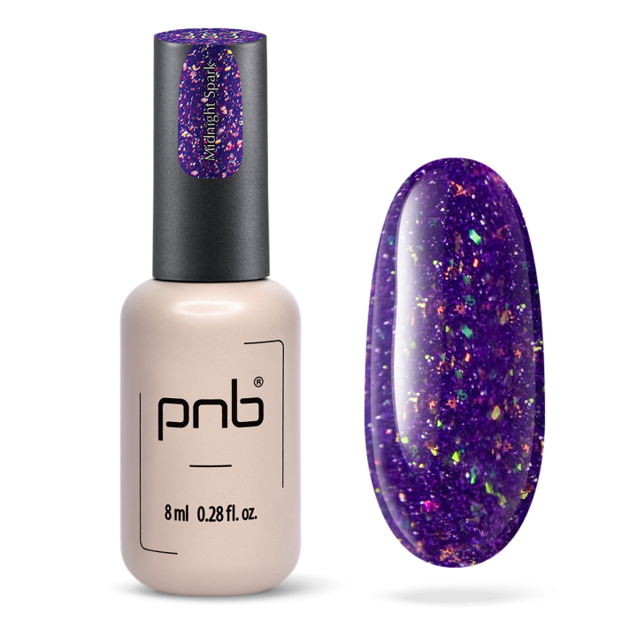 Esmalte de uñas en gel PNB 383 Midnight Spark 8ml