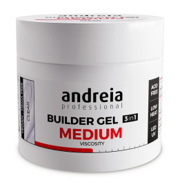 Builder Gel 3 en 1 Clear Viscosité moyenne 200g Andreia Professionnel - Vegano
