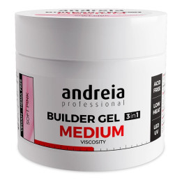 Builder Gel 3 en 1 Soft Pink Viscosité moyenne 200g Andreia Professionnel - Vegano