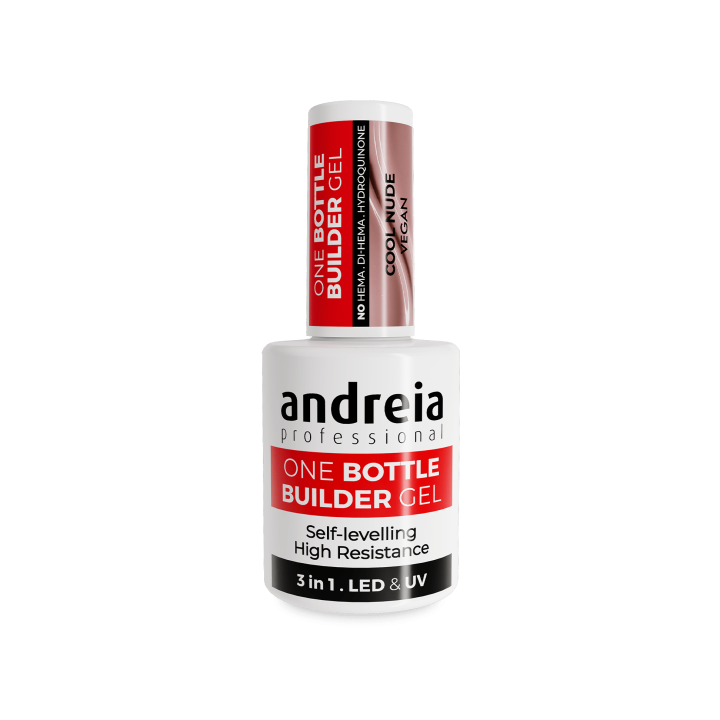 Un bote de gel constructor 3 en 1 Cool Nude autonivelante Andreia Profesional - Vegano