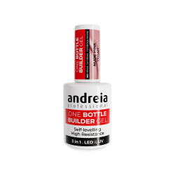 One Bottle Builder Gel 3 en 1 Nude Pink auto nivelant Andreia Professionnel - Vegan