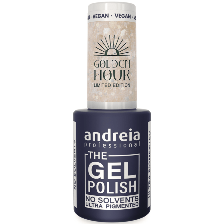 The Gel Polish Andreia GH5 Blanc Pailleté – Ed. Limitée