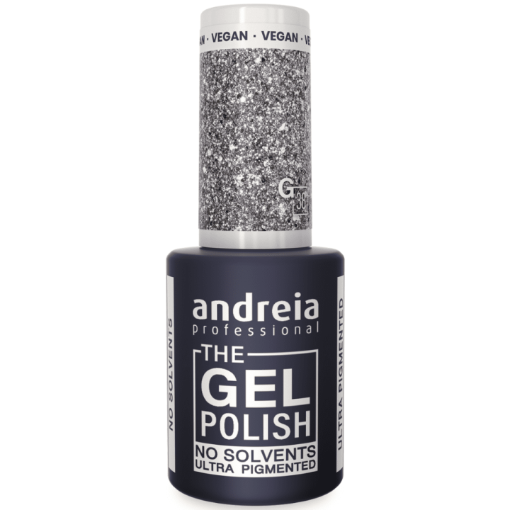 The Gel Polish Andreia G38 Silver Glitter - Vegan