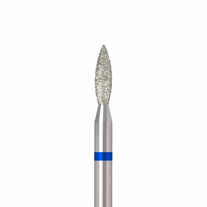 Fraise diamant ÜLKA flamme bleue – tête 2,3 mm, partie active 8 mm (F238-M)