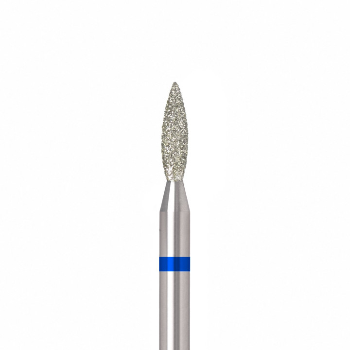 Fraise diamant ÜLKA flamme bleue – tête 2,1 mm, partie active 8 mm (F218-M)
