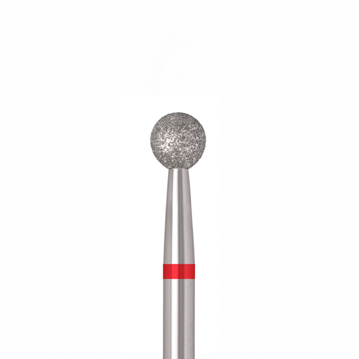 Fraise diamant ÜLKA boule rouge – tête 4 mm (B040-F)