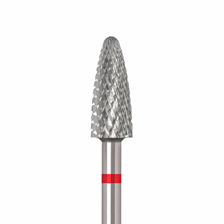 Fraise carbure ÜLKA épi rouge – tête 5 mm, partie active 13 mm (C513-F)