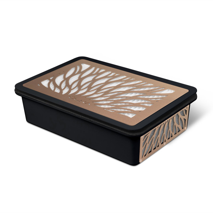 Aspirateur encastrable ULKA Tornado –Noir avec grille Rose Gold