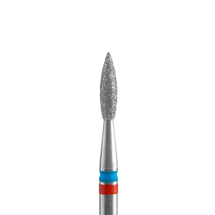Fresa diamantata fiamma appuntita DUO rosso-blu EXPERT 2,1/8mm Staleks