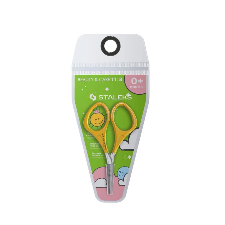 Tijeras de uñas para bebé 0+ amarillas BEAUTY & CARE 11 TYPE 8 Staleks