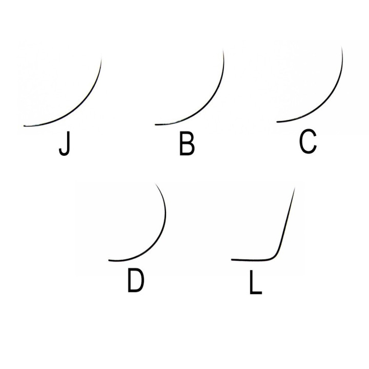 Black lash extensions - Curve J - 0.5g bag