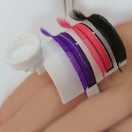 Bagues pour cils en rangée et colle