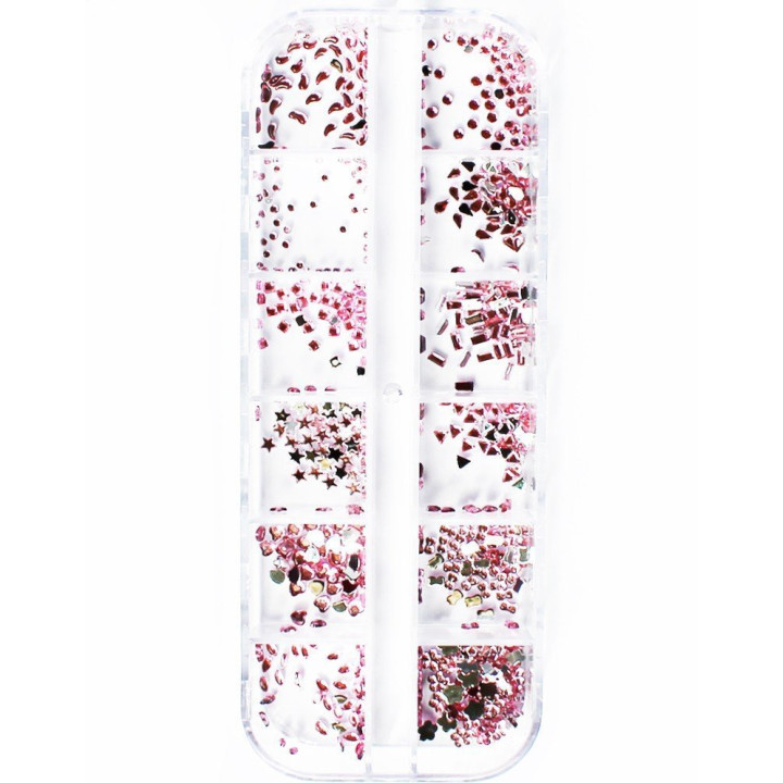 Assortiment strass rose