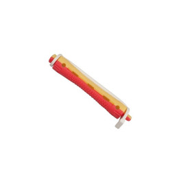 Bigoudis court en plastique jaune et rouge fin lot 12